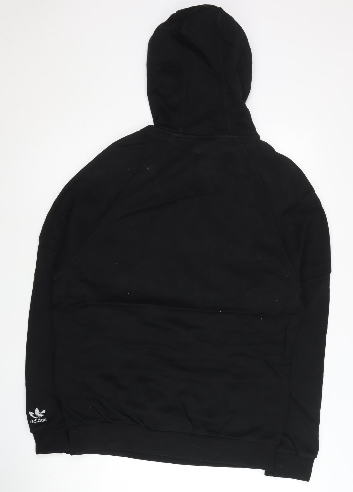 Adidas Mens Black Pullover Hoodie Size M Hooded Sweatshirt Logo