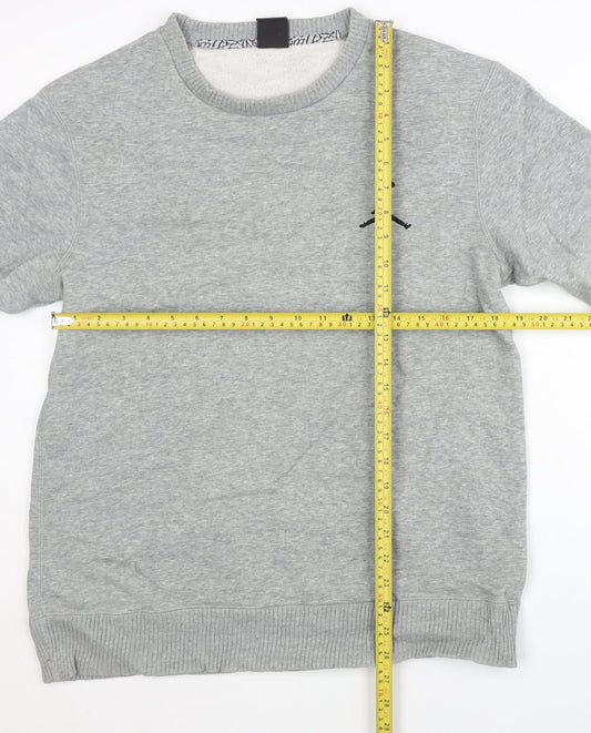 Nike Jordan Mens Grey Sweatshirt L Regular Fit Crew Neck Pullover