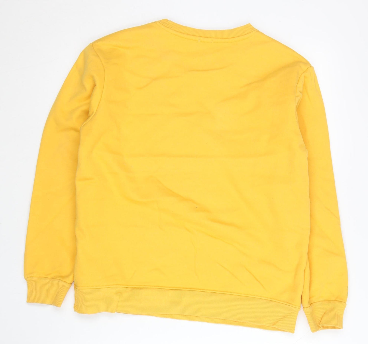 Champion Men’s Yellow Pullover Sweatshirt M Crew Neck Logo