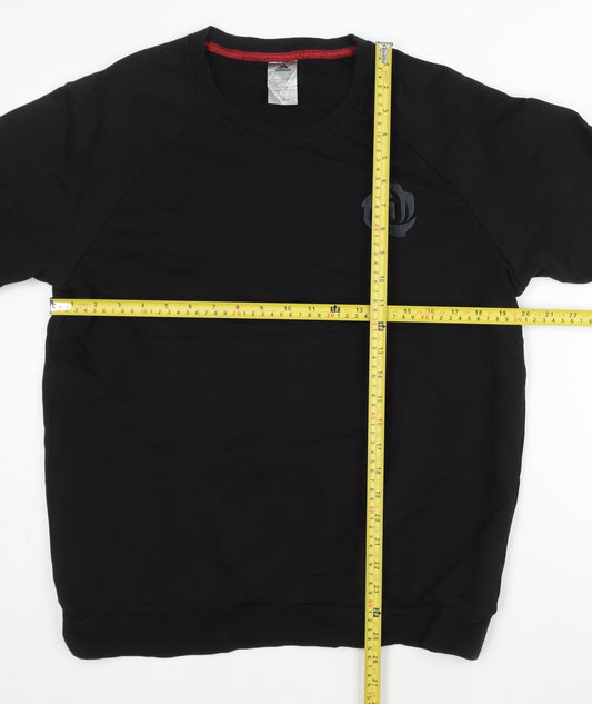 Adidas Men’s Black L Pullover Sweatshirt Crew Neck Sports Logo