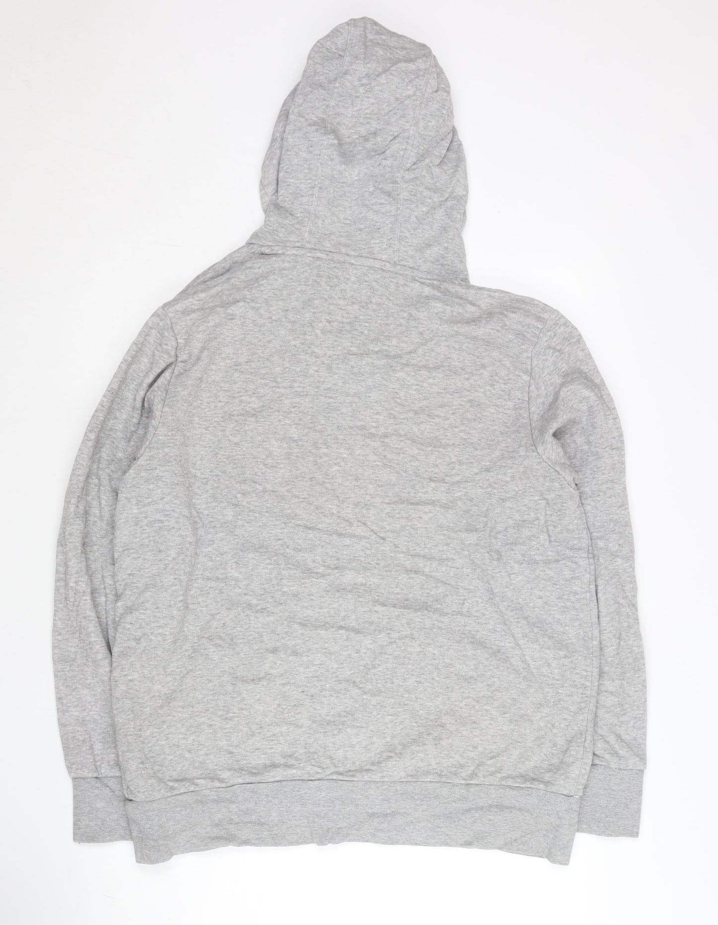 Adidas Men’s Grey Pullover Hoodie L Logo Sports Tennis Sweatshirt