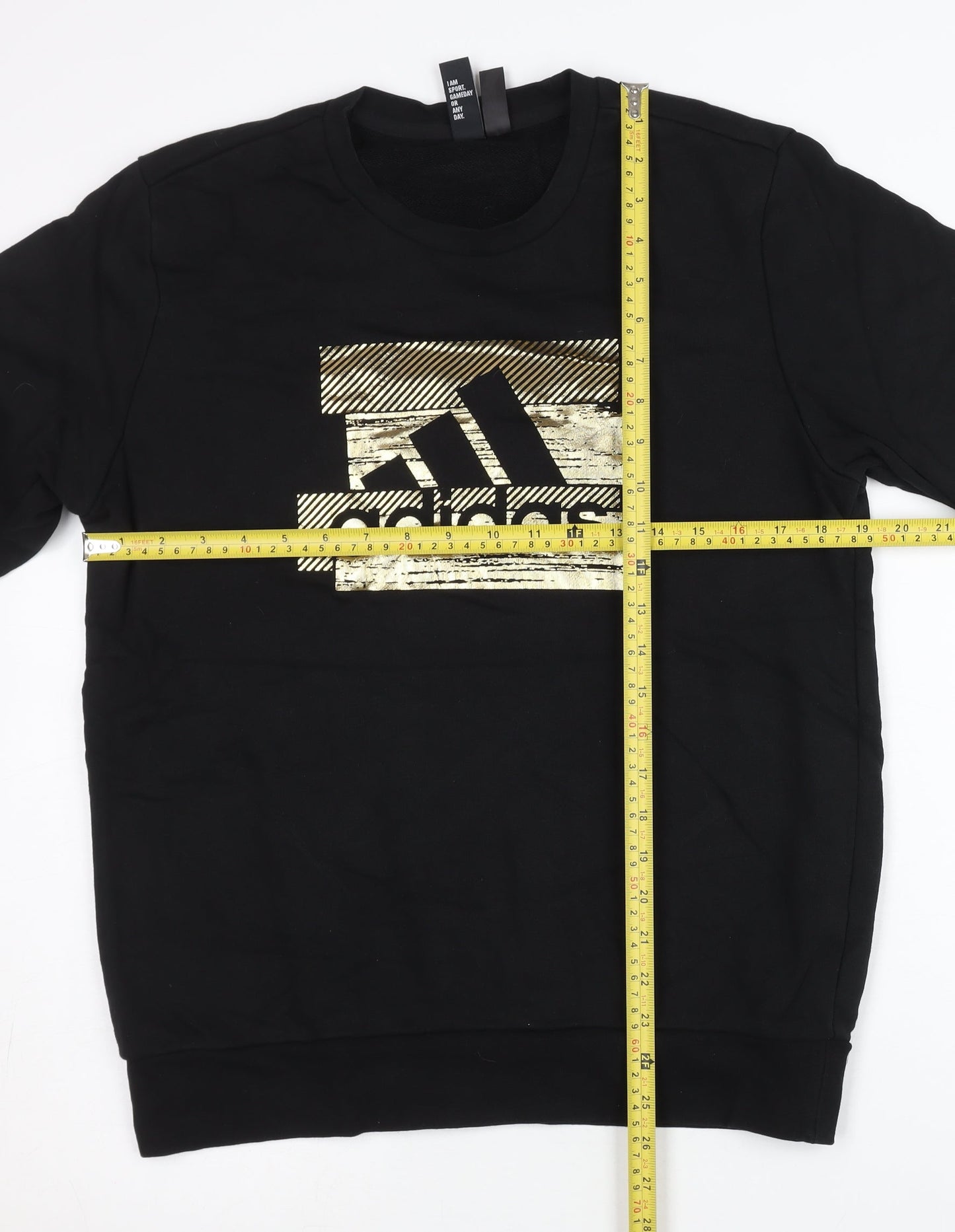 Adidas Men's Black Graphic Logo Pullover Sweatshirt Size M