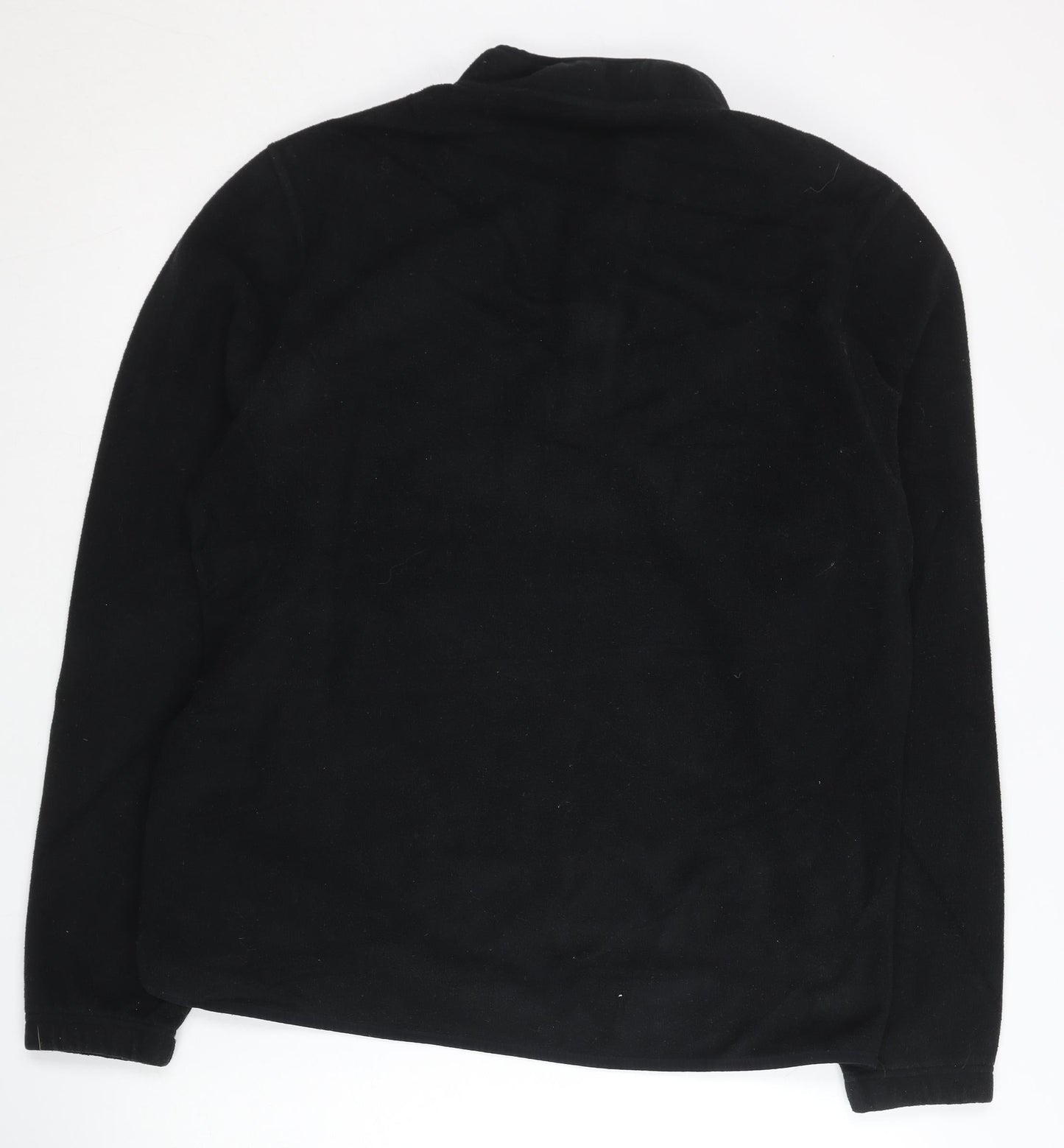 Nike Mens Black L Pullover Fleece Sweatshirt 1/4 Zip Logo