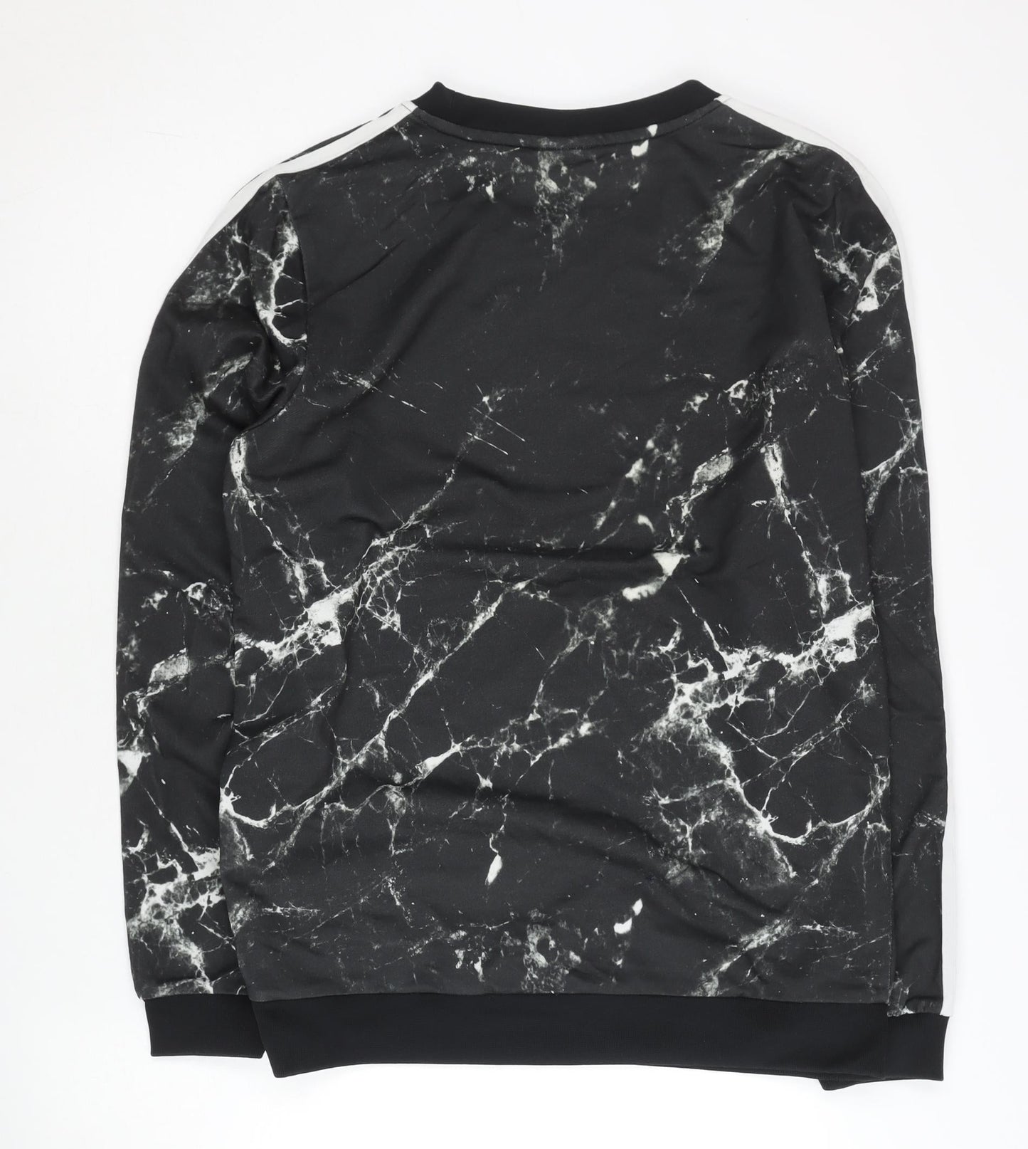 Adidas Neo Men’s Black M Marble Print Sweatshirt Pullover Size M