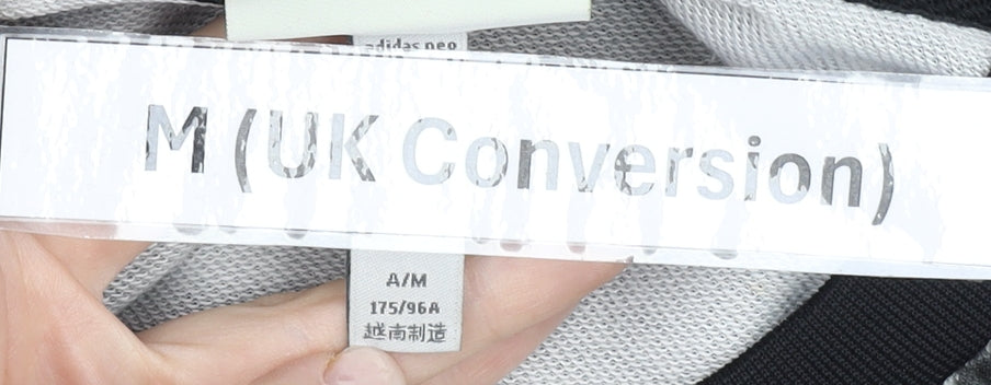 Adidas Neo Men’s Black M Marble Print Sweatshirt Pullover Size M