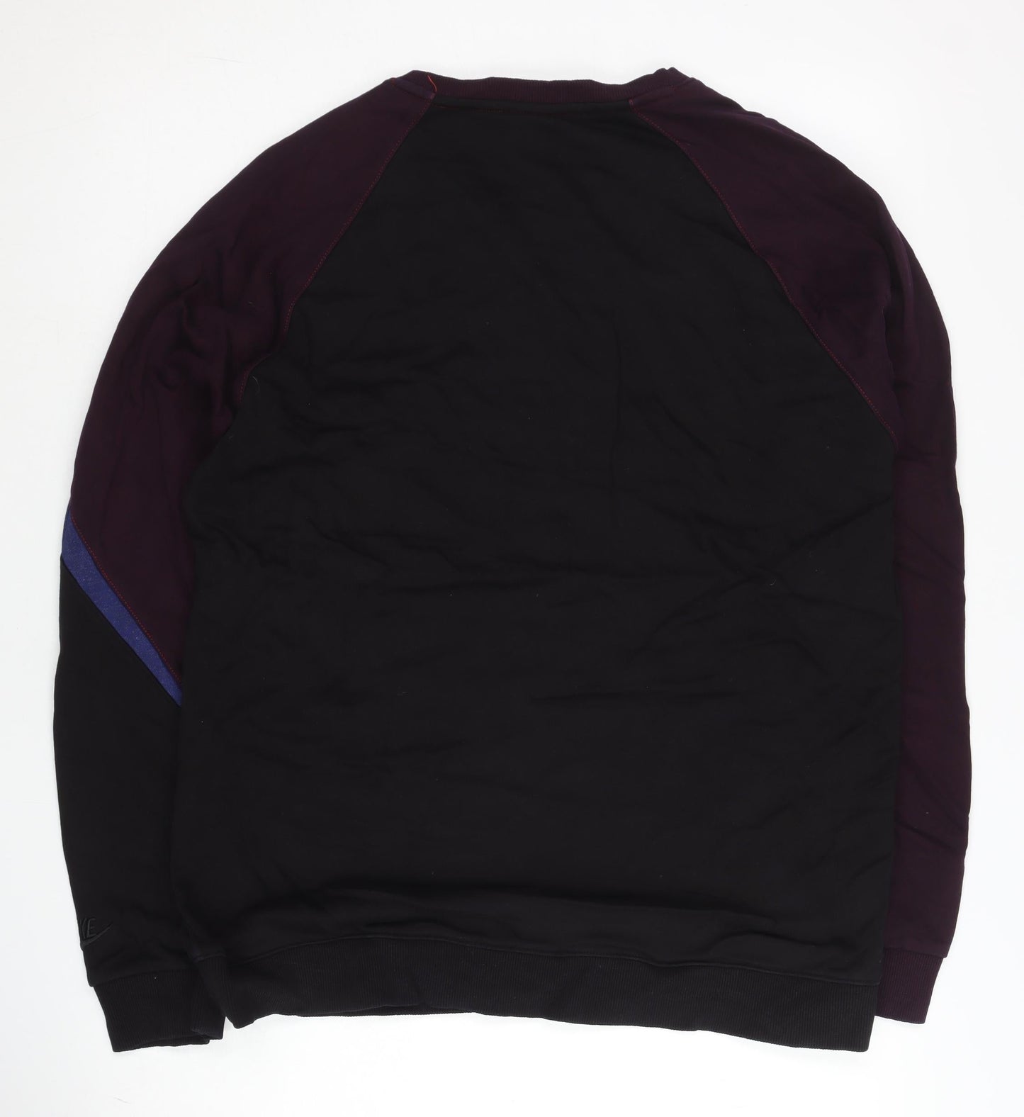 Nike Men’s Black Purple Blue L Sweatshirt Pullover Crew Neck
