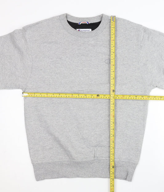Champion Men's Grey Small Pullover Crew Neck Sweatshirt