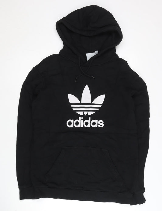 Adidas Men’s Black Pullover Hoodie Size M Logo Sportswear