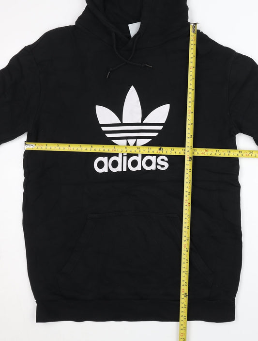 Adidas Men’s Black Pullover Hoodie Size M Logo Sportswear