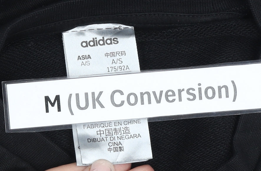Adidas Mens Black M Pullover Sweatshirt Crew Neck Long Sleeve