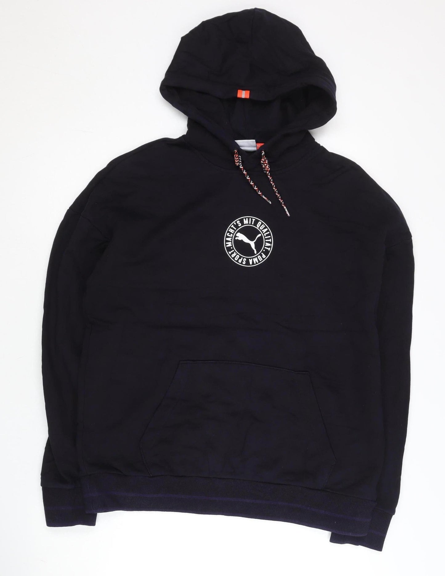Puma Mens Black Pullover Hoodie S Graphic Logo Sportswear