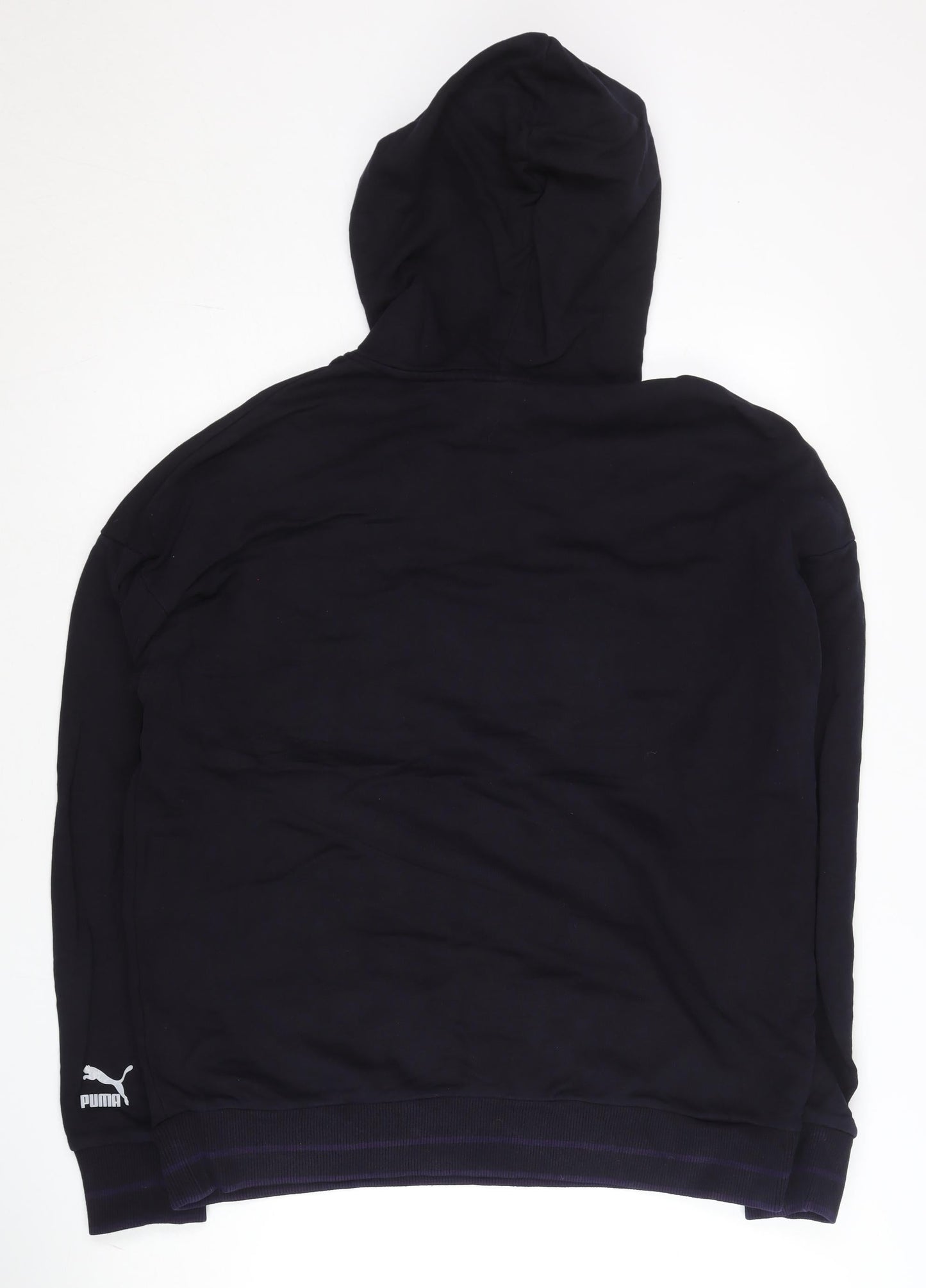 Puma Mens Black Pullover Hoodie S Graphic Logo Sportswear