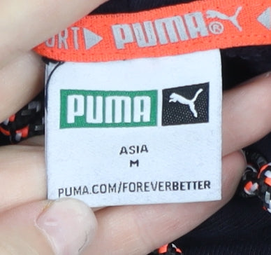 Puma Mens Black Pullover Hoodie S Graphic Logo Sportswear