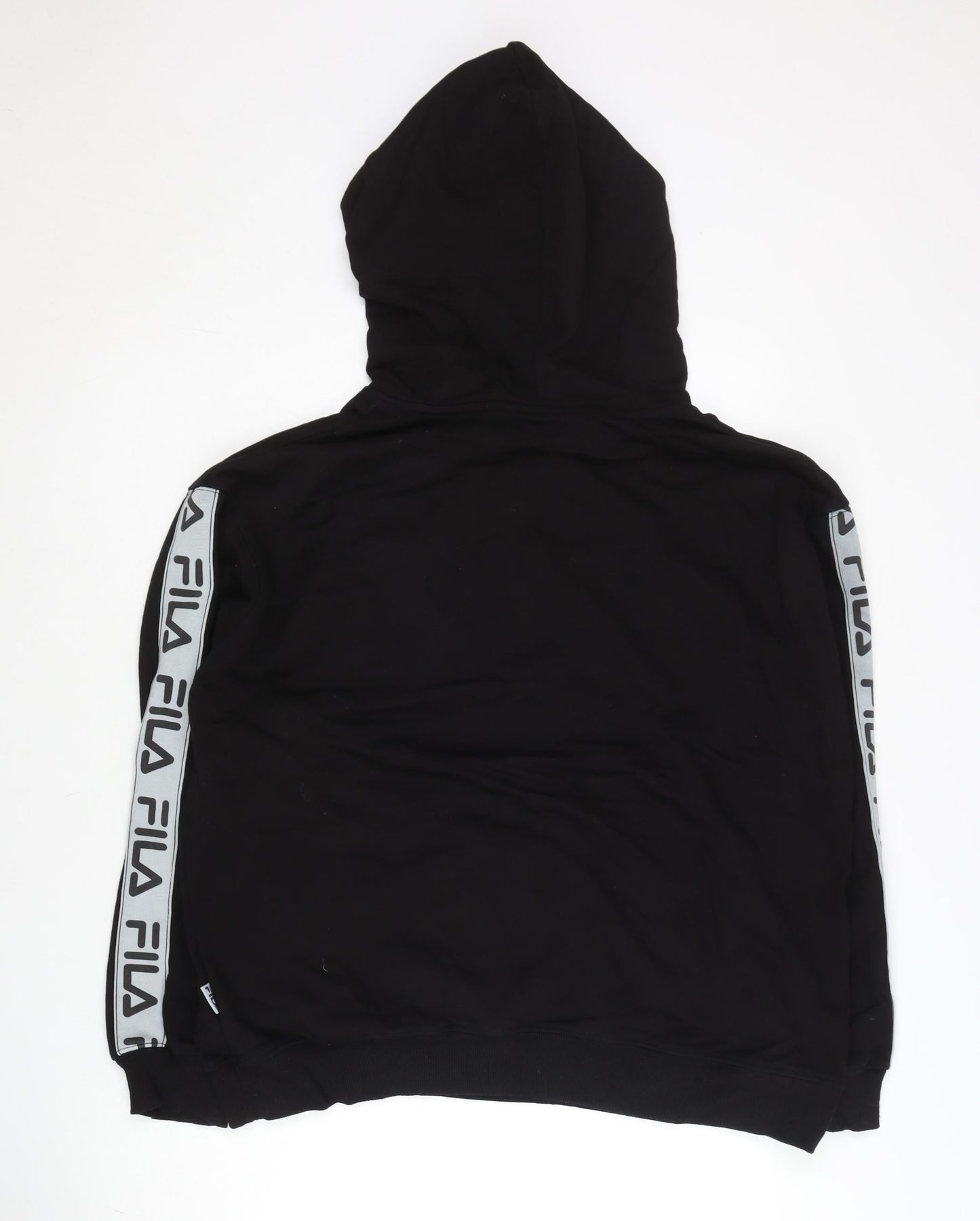 Fila Men’s Black Pullover Hoodie M Logo Graphic Sportswear