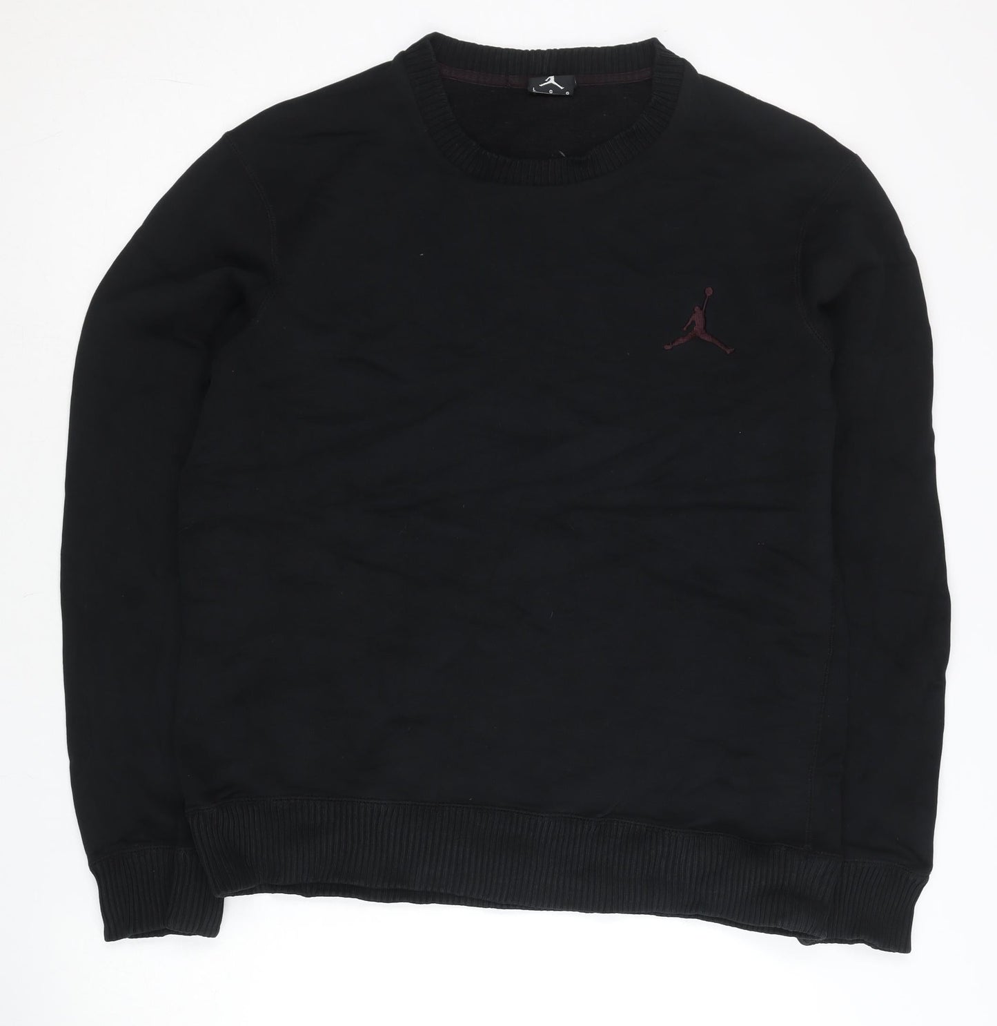 Nike Jordan Men's Black L Pullover Sweatshirt Crew Neck Logo