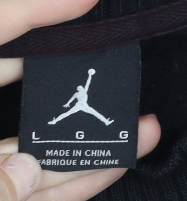 Nike Jordan Men's Black L Pullover Sweatshirt Crew Neck Logo