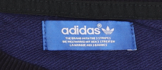 Adidas Men’s Blue L Pullover Sweatshirt Crew Neck Logo