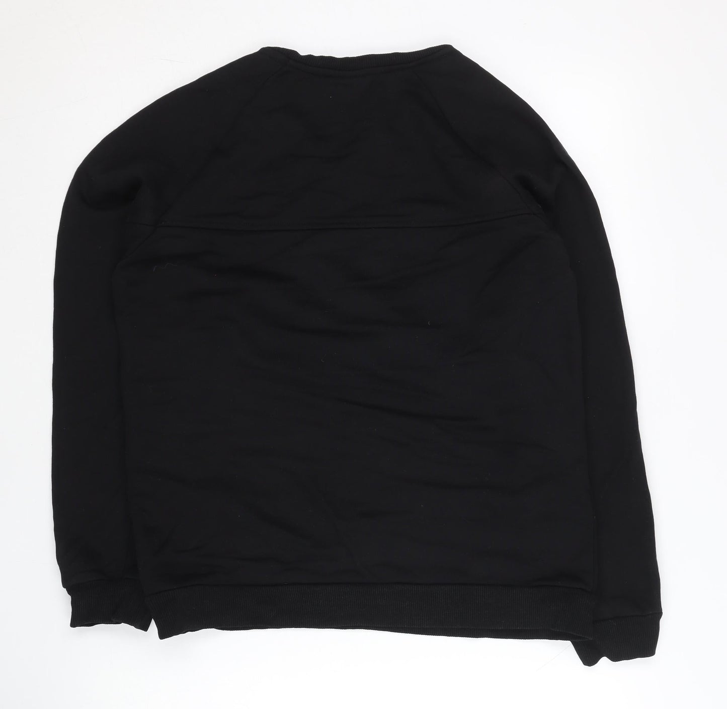 Adidas Men Black M Pullover Sweatshirt Crew Neck Long Sleeve