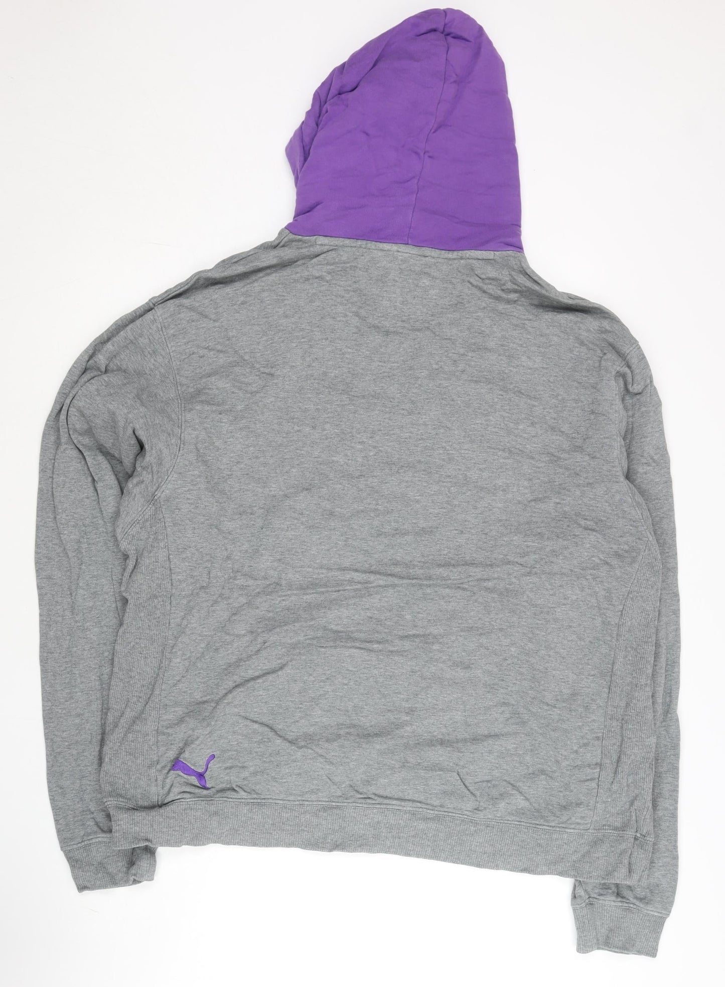 Puma Sankuanz Men’s Grey Purple XL Pullover Hoodie Short Sleeve Streetwear