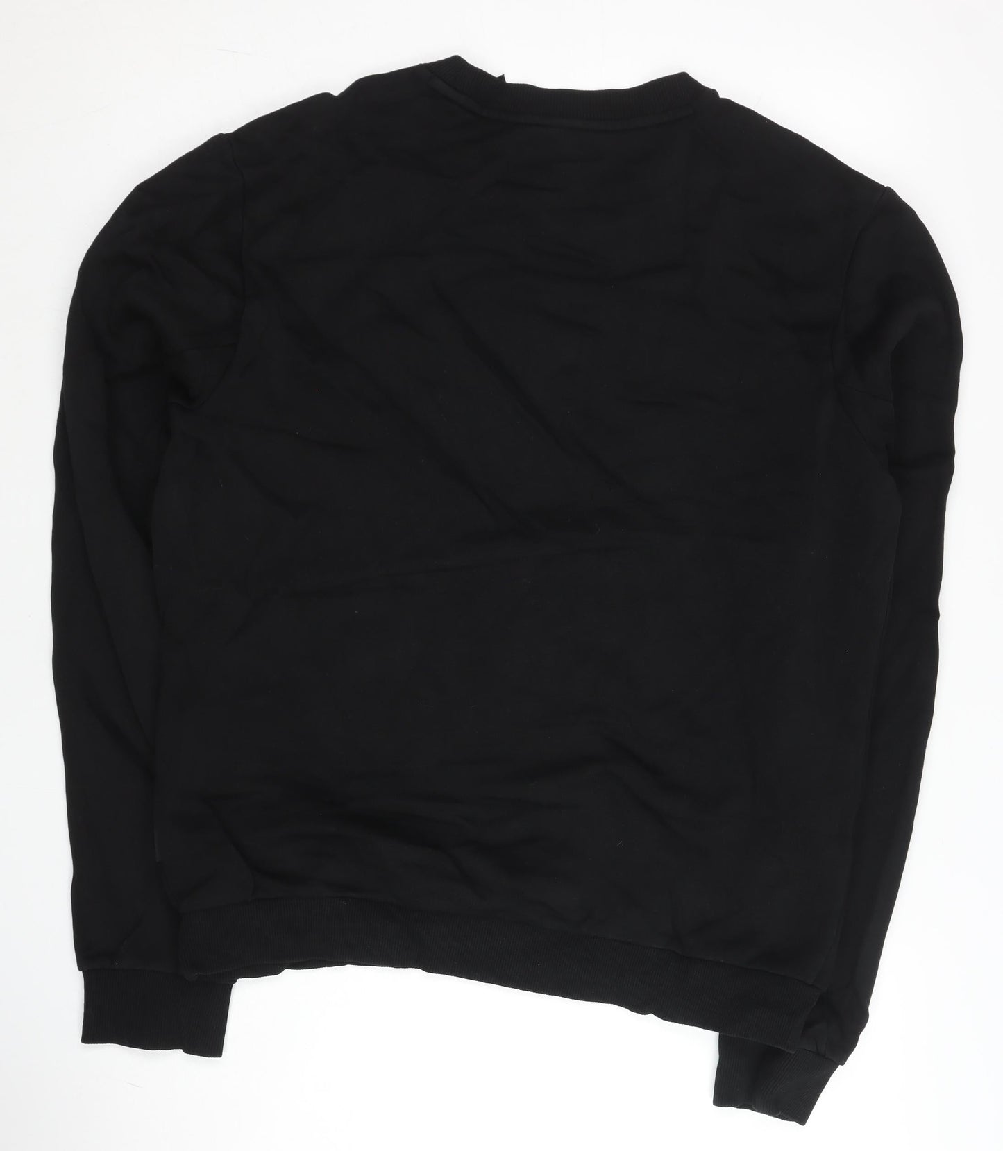 Adidas Mens Black L Sweatshirt Pullover Logo Crew Neck Sportswear