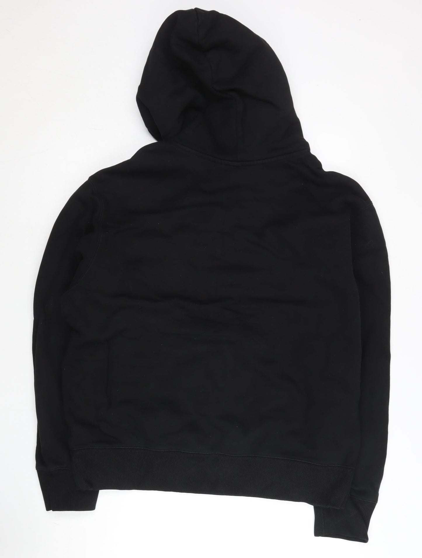 Adidas Men’s Black Pullover Hoodie L Logo Cotton Blend
