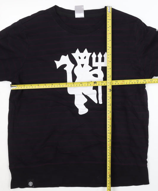 Adidas Men’s Black L Pullover Sweatshirt Crew Neck Graphic Logo