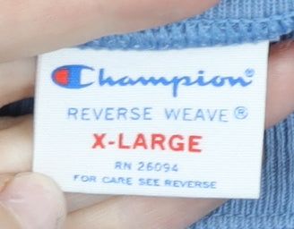 Champion Mens Blue XL Reverse Weave Pullover Sweatshirt