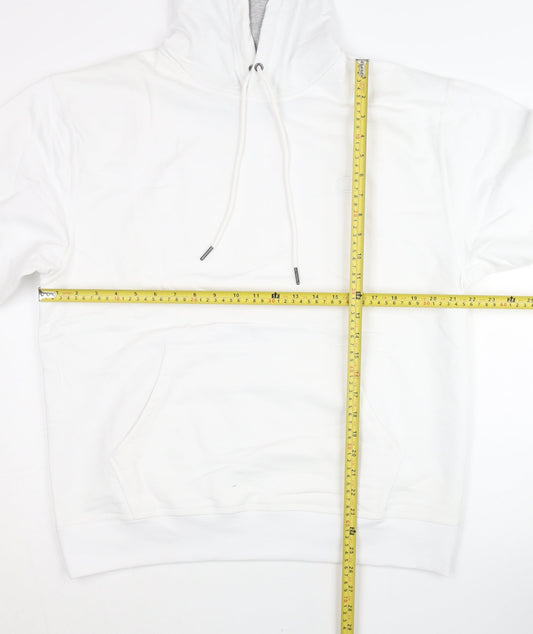 Champion Men’s White Pullover Hoodie Size L Cotton Blend