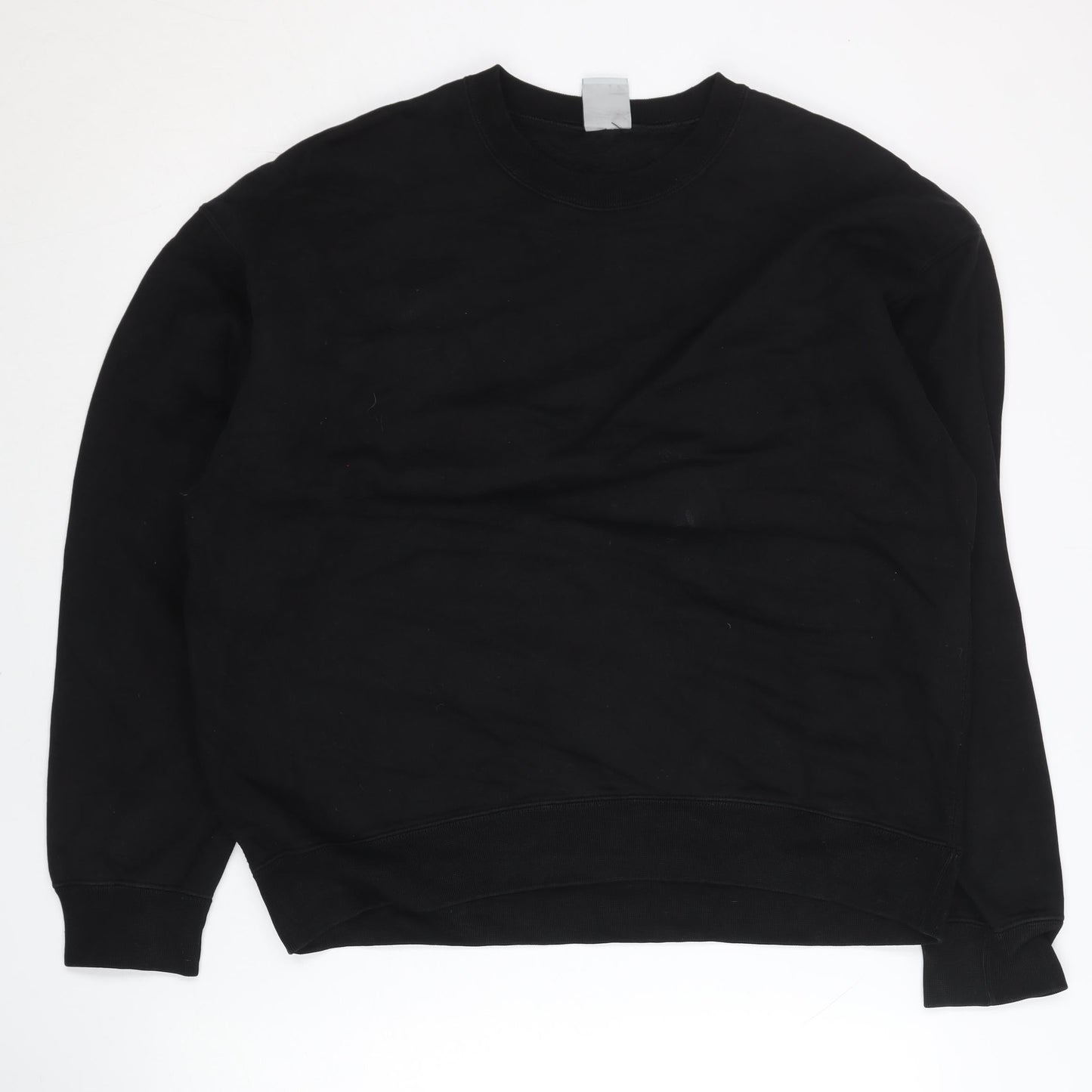 Nike Men’s Black Sweatshirt L Crew Neck Pullover Logo Sportswear