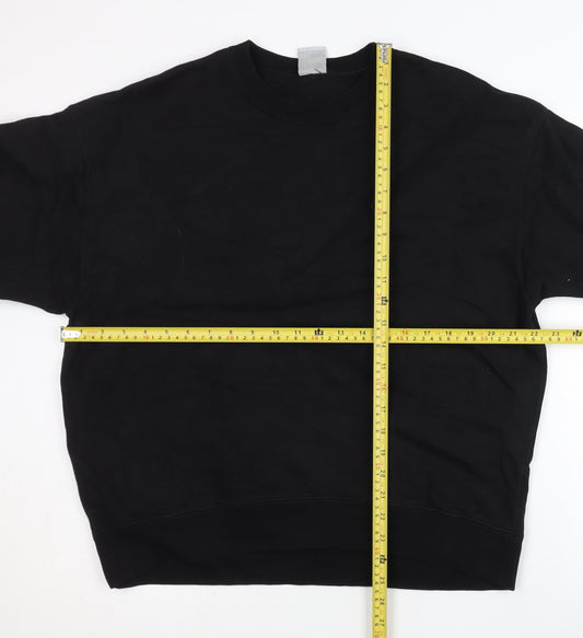 Nike Men’s Black Sweatshirt L Crew Neck Pullover Logo Sportswear