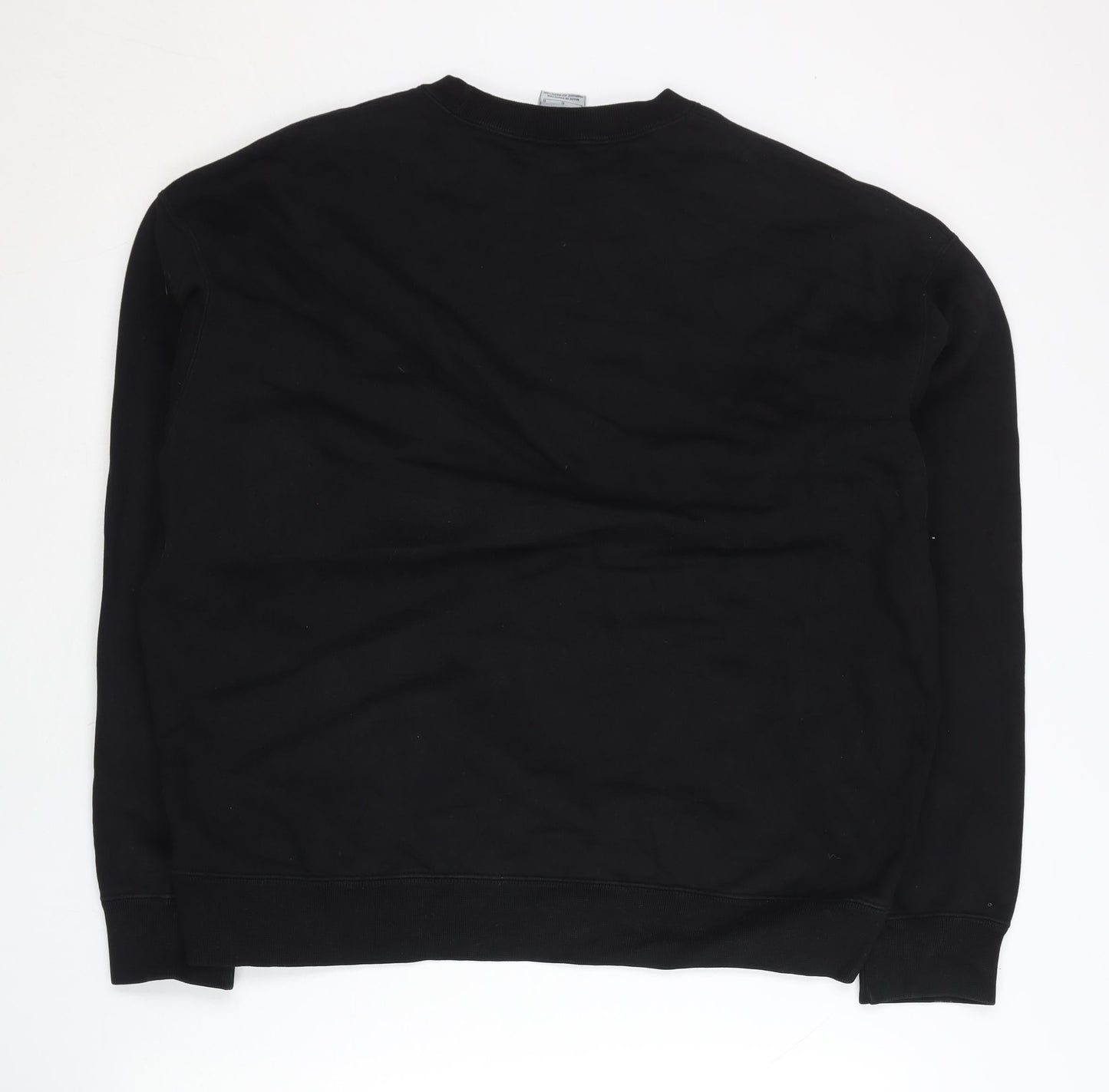 Nike Men’s Black Sweatshirt L Crew Neck Pullover Logo Sportswear