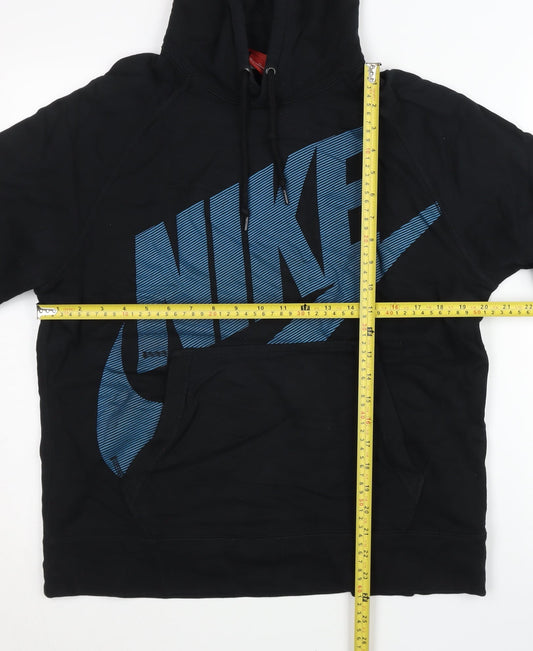 Nike Mens Black Pullover Hoodie XL Logo Graphic Hooded Sweatshirt