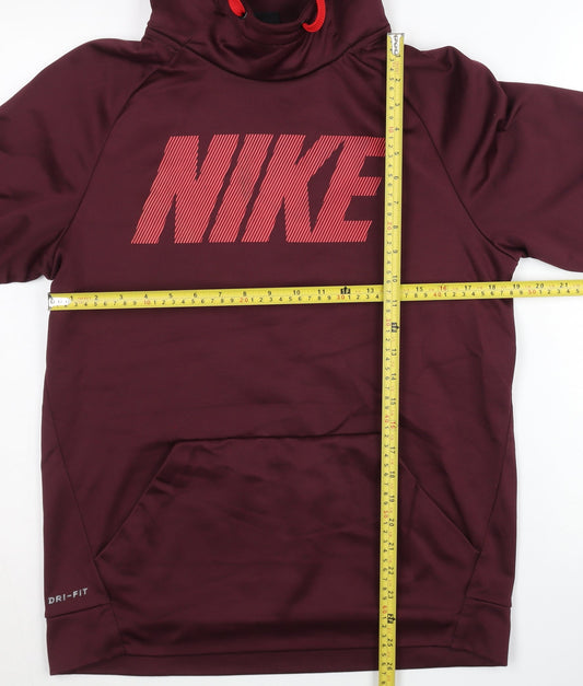 Nike Men’s Red Pullover Hoodie Small Dri-FIT Sportswear