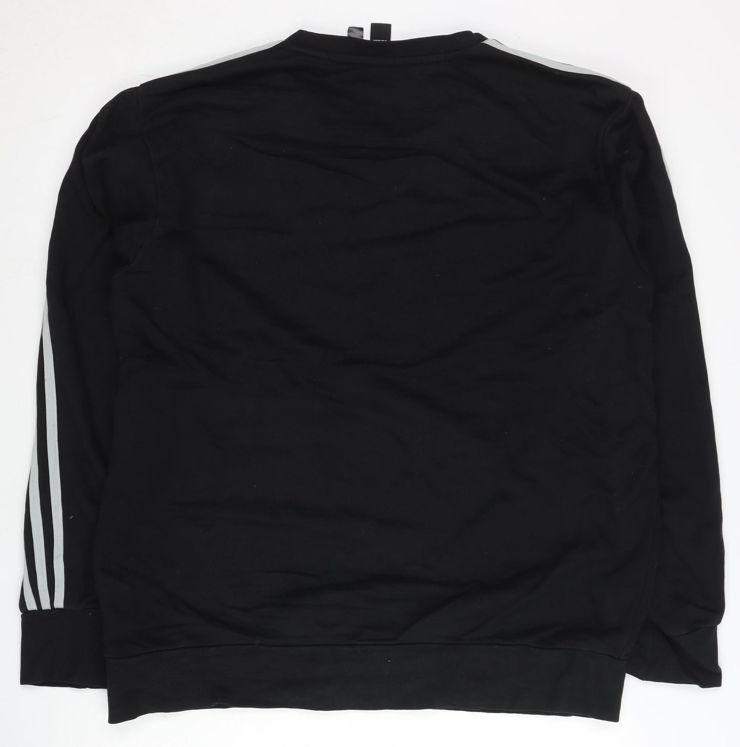 Adidas Men’s Black L Pullover Sweatshirt Crew Neck Long Sleeve