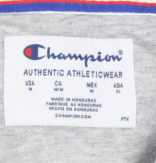 Champion Men’s White Pullover Hoodie M Regular Fit Long Sleeve