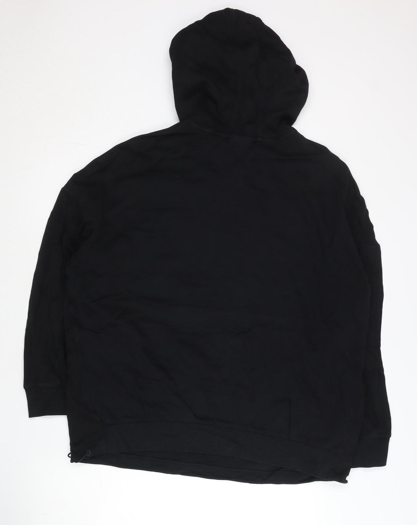 Fila Mens XS Black Pullover Hoodie Short Sleeve Logo Streetwear
