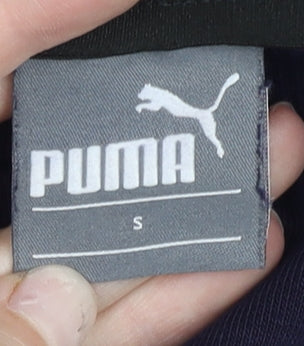 Puma Men’s Navy Blue Sweatshirt S Crew Neck Short Sleeve Pullover Logo