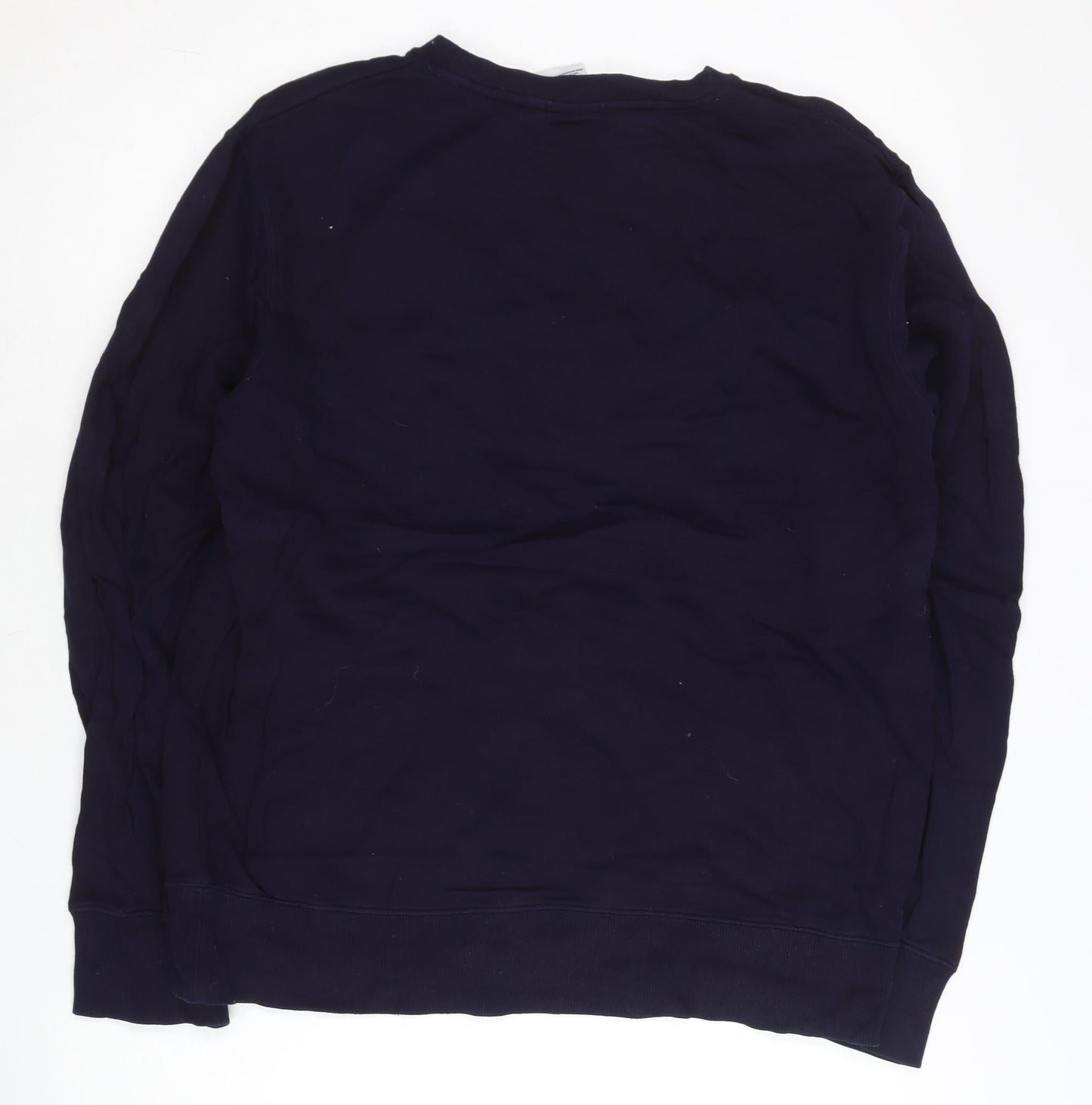Dickies Men’s Blue Logo Sweatshirt M Pullover Crew Neck Regular Fit