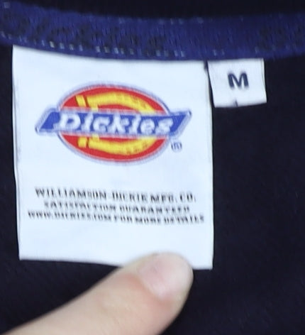 Dickies Men’s Blue Logo Sweatshirt M Pullover Crew Neck Regular Fit