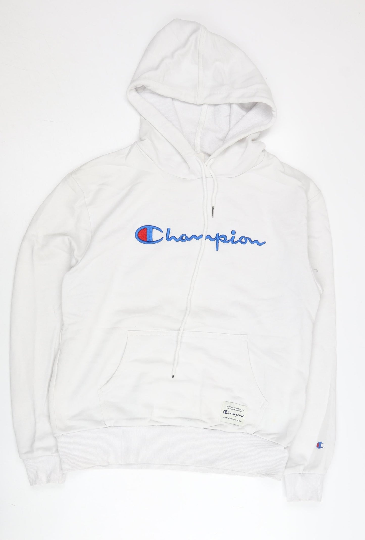 Champion Men’s White Large Pullover Hoodie with Logo