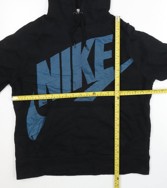 Nike Mens Black XL Pullover Hoodie Logo Graphic Cotton Sportswear