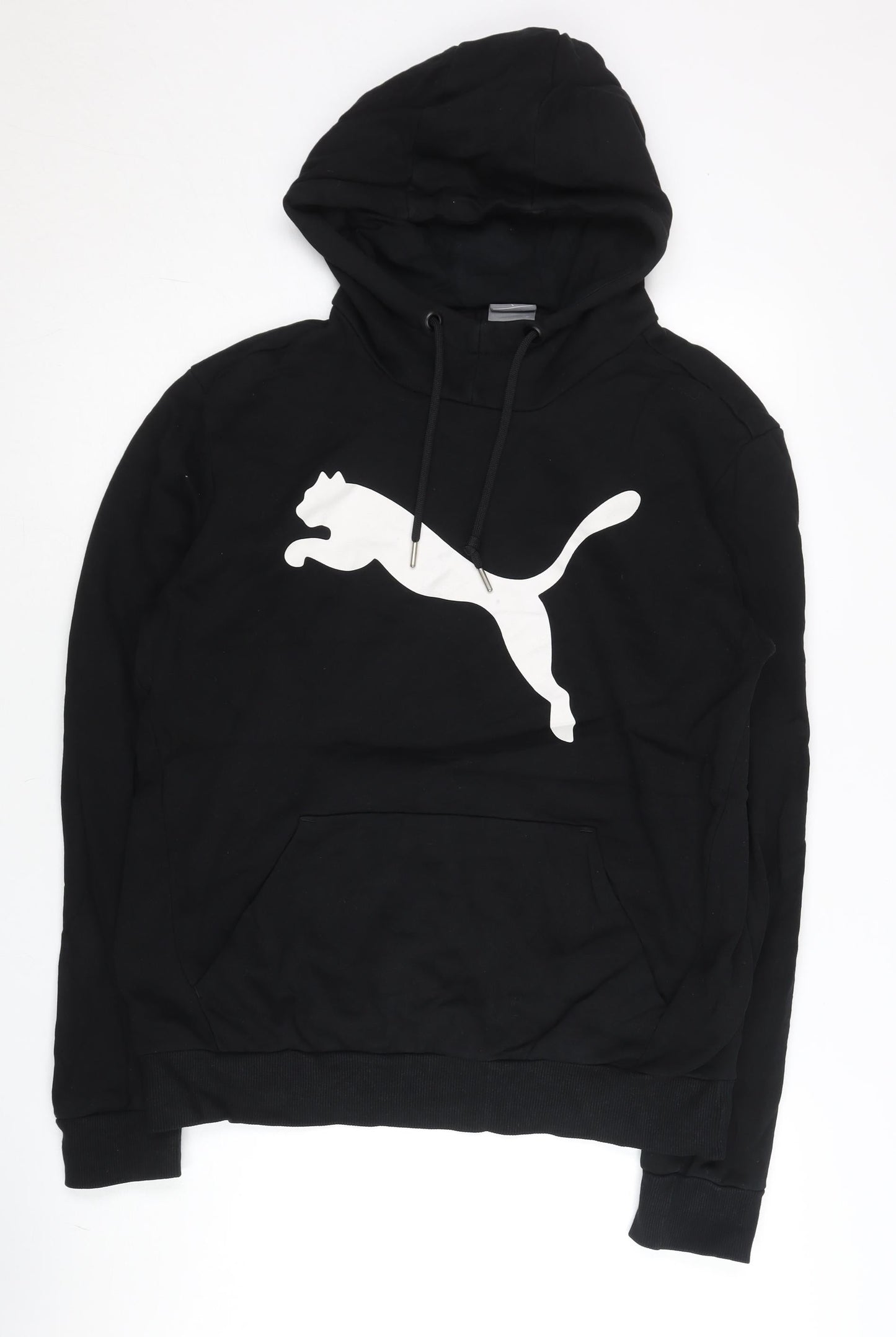Puma Mens Black M Pullover Hoodie Logo Graphic Sportswear
