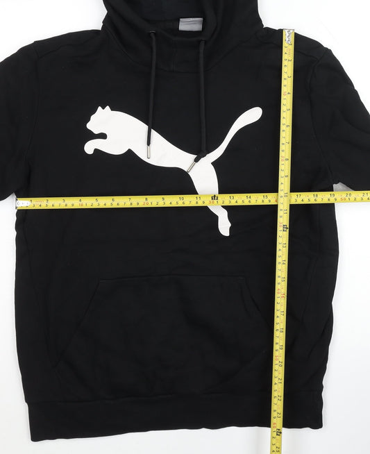 Puma Mens Black M Pullover Hoodie Logo Graphic Sportswear