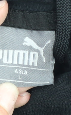 Puma Mens Black M Pullover Hoodie Logo Graphic Sportswear