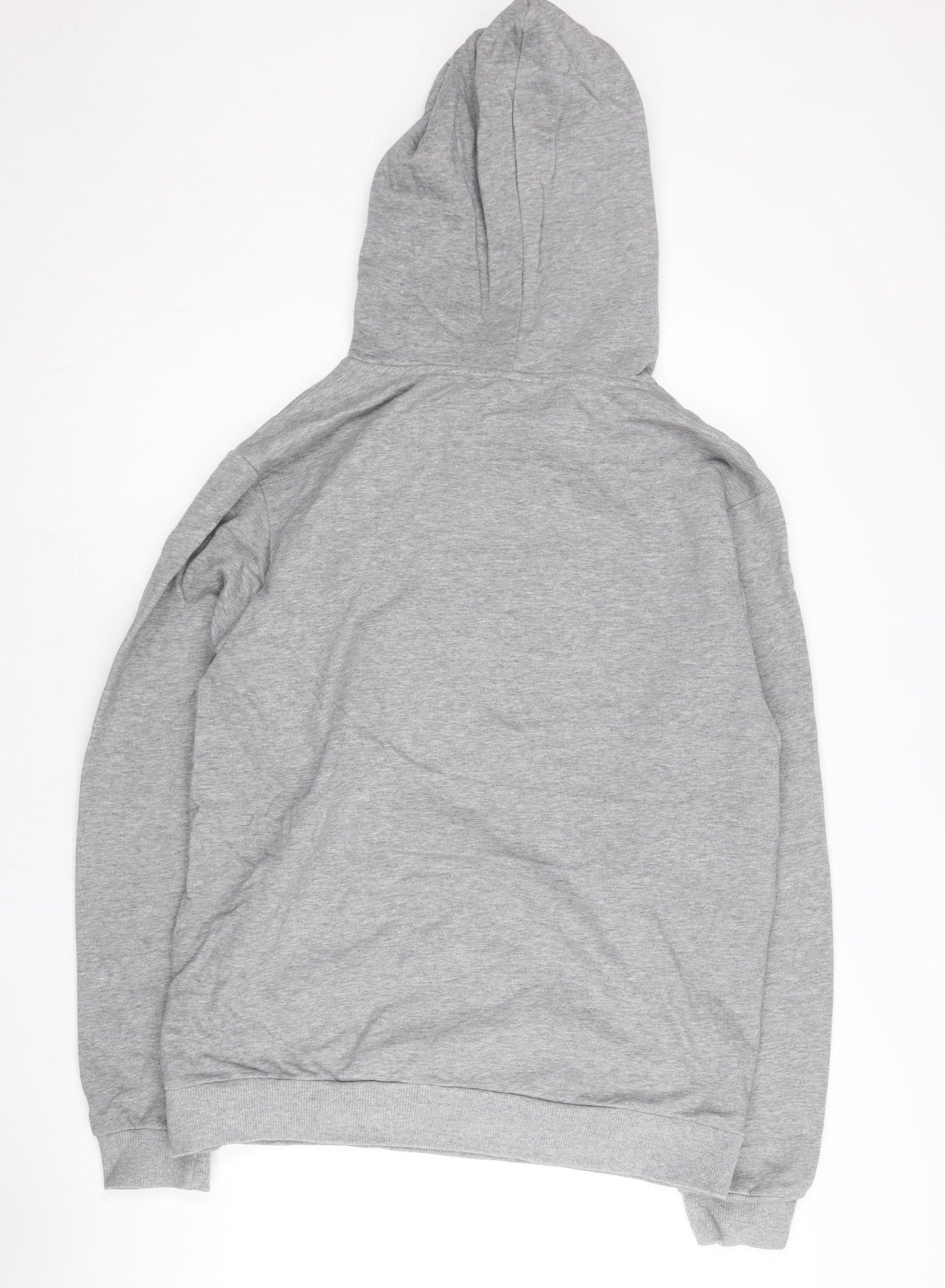 Puma Men’s Grey Pullover Hoodie Medium Regular Fit Cotton Blend