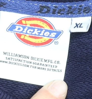 Dickies Unisex Blue XL Pullover Sweatshirt Crew Neck Logo Graphic