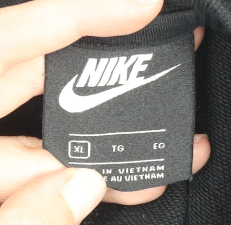 Nike Mens Black XL Pullover Sweatshirt Crew Neck Logo Sportswear