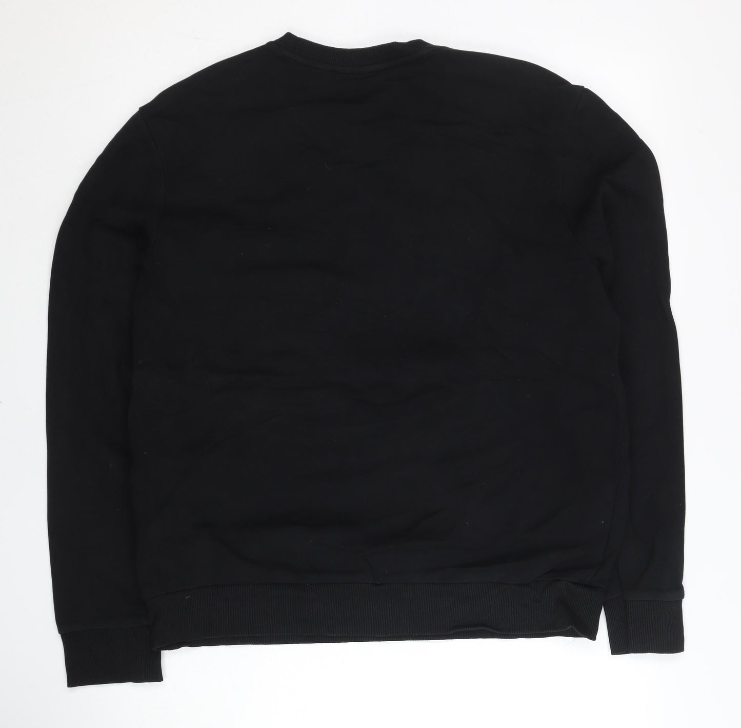 Fila Men’s Black L Pullover Sweatshirt Crew Neck Graphic Logo