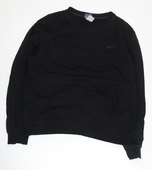 Mens UK XL Regular Nike Black Pullover Sweatshirt