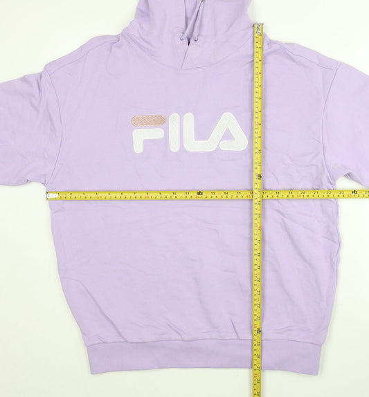 Fila Men’s Purple Hoodie M Pullover Logo Sports Casual Sweatshirt